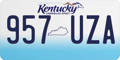 KY license plate 957UZA