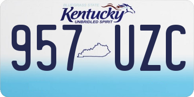 KY license plate 957UZC