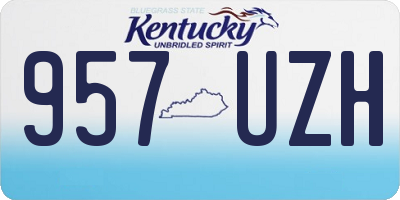 KY license plate 957UZH