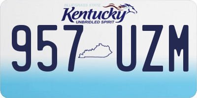 KY license plate 957UZM