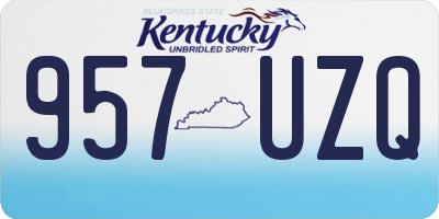 KY license plate 957UZQ