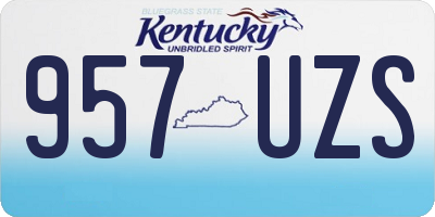 KY license plate 957UZS