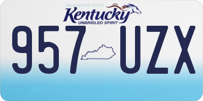 KY license plate 957UZX