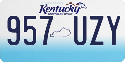 KY license plate 957UZY