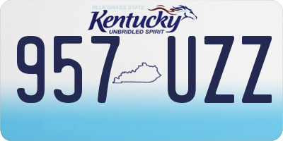 KY license plate 957UZZ