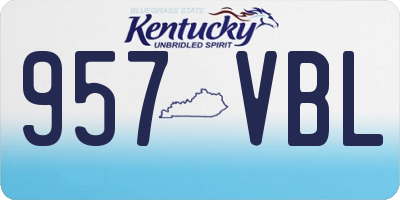 KY license plate 957VBL