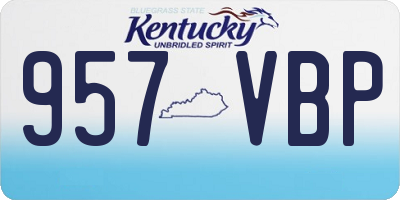 KY license plate 957VBP