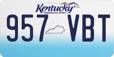 KY license plate 957VBT