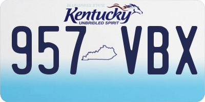 KY license plate 957VBX
