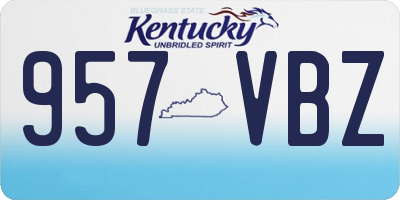 KY license plate 957VBZ