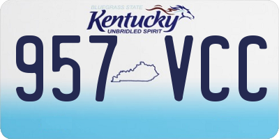 KY license plate 957VCC