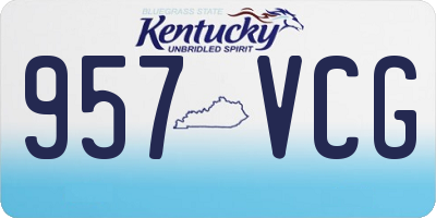KY license plate 957VCG