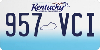 KY license plate 957VCI