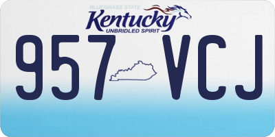 KY license plate 957VCJ