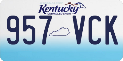 KY license plate 957VCK