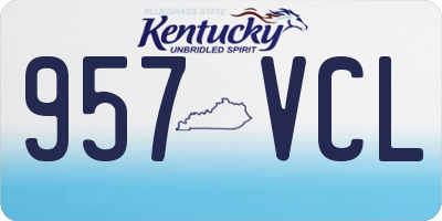 KY license plate 957VCL