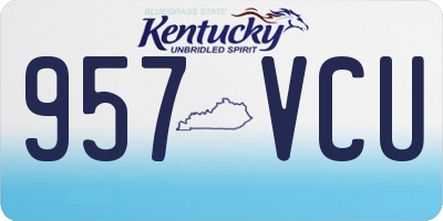 KY license plate 957VCU