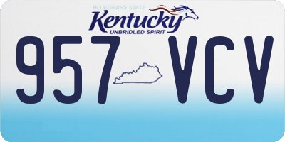 KY license plate 957VCV