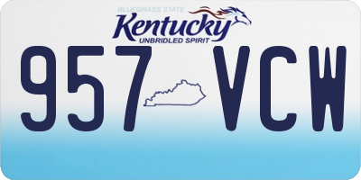 KY license plate 957VCW