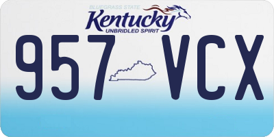 KY license plate 957VCX