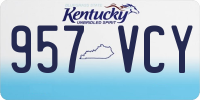 KY license plate 957VCY