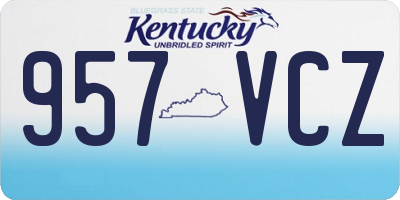 KY license plate 957VCZ