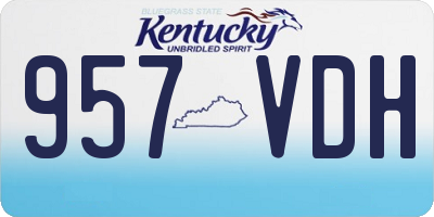 KY license plate 957VDH