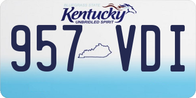 KY license plate 957VDI