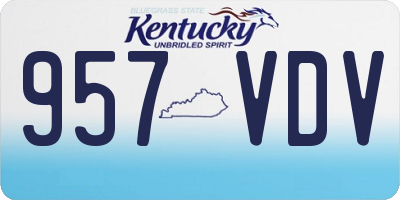 KY license plate 957VDV