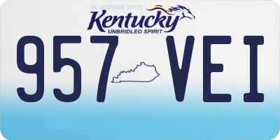 KY license plate 957VEI
