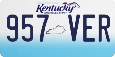 KY license plate 957VER