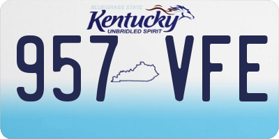 KY license plate 957VFE