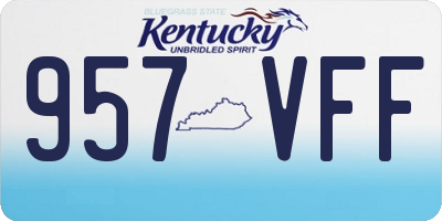 KY license plate 957VFF