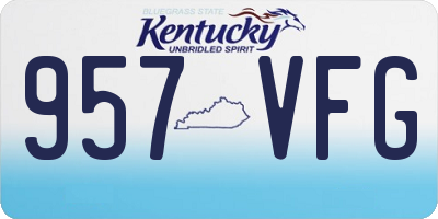 KY license plate 957VFG