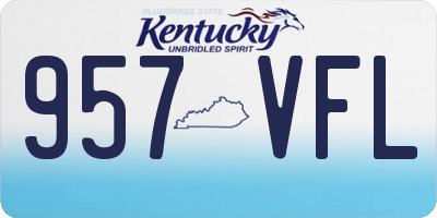 KY license plate 957VFL