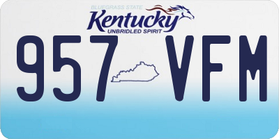 KY license plate 957VFM