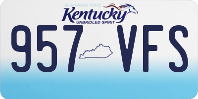 KY license plate 957VFS
