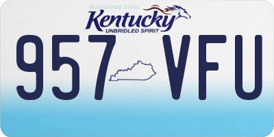 KY license plate 957VFU