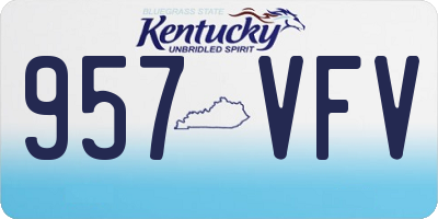 KY license plate 957VFV