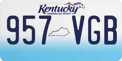 KY license plate 957VGB