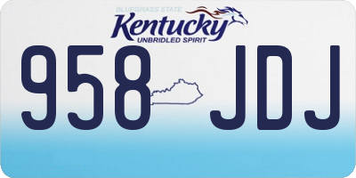 KY license plate 958JDJ