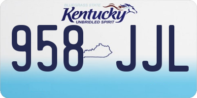 KY license plate 958JJL