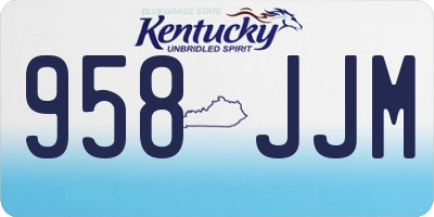 KY license plate 958JJM