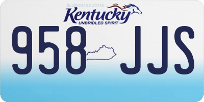KY license plate 958JJS