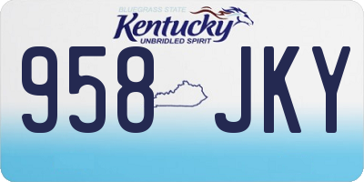 KY license plate 958JKY