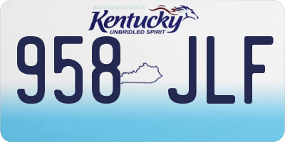 KY license plate 958JLF