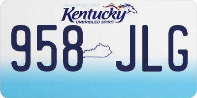 KY license plate 958JLG