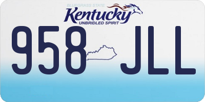 KY license plate 958JLL