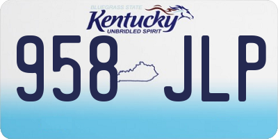 KY license plate 958JLP
