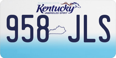 KY license plate 958JLS